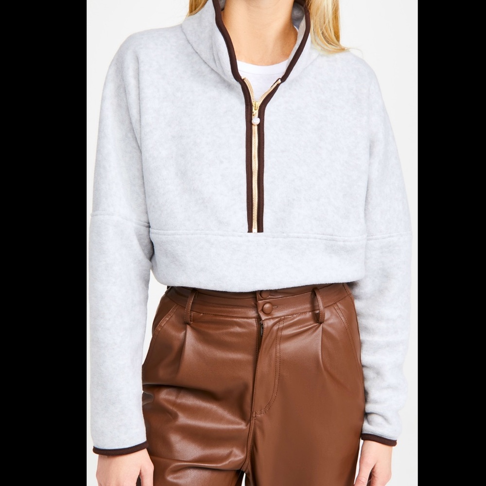 DONNI light fleece sweatshirt with pearl 1/2 zip